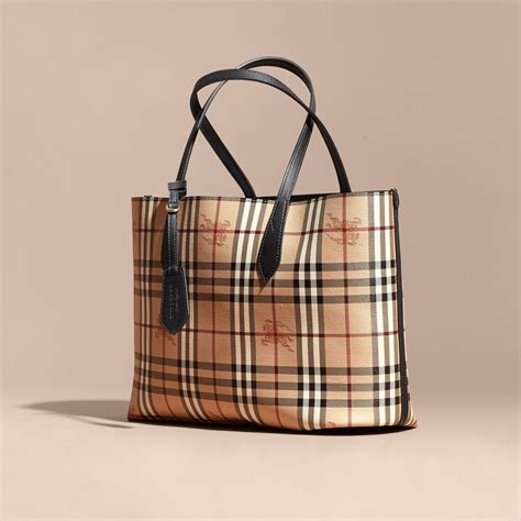 burberry large leather tote bag|burberry haymarket tote medium.